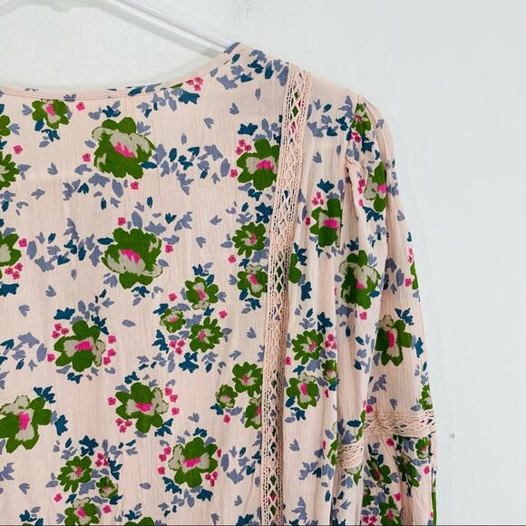 NWT Matilda Jane Like A Lady Pink Floral Crochet Tunic Blouse Small - Picture 12 of 15